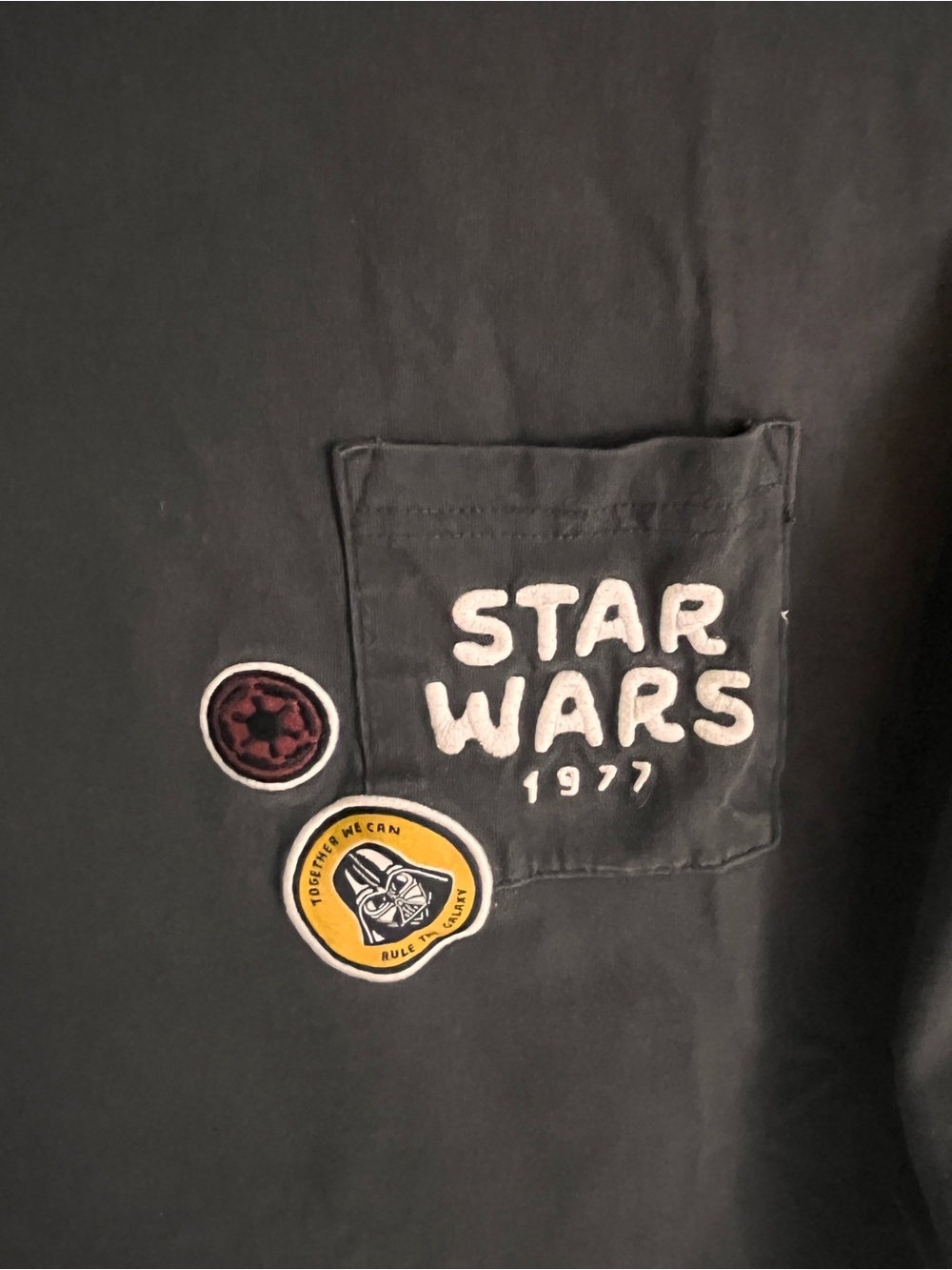 Star Wars Black Crewneck Tee with Branded Neck Tapet